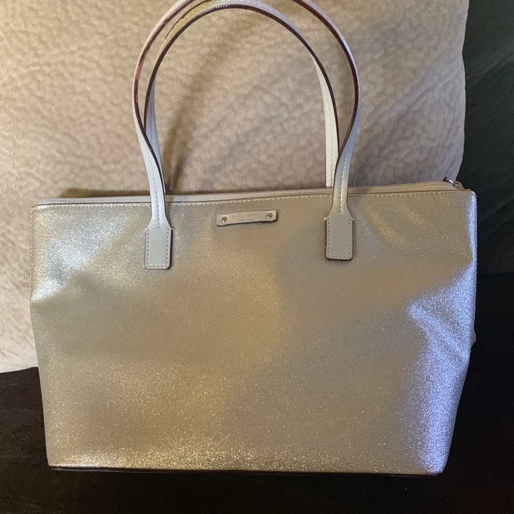 Silver Kate Spade shoulder bag